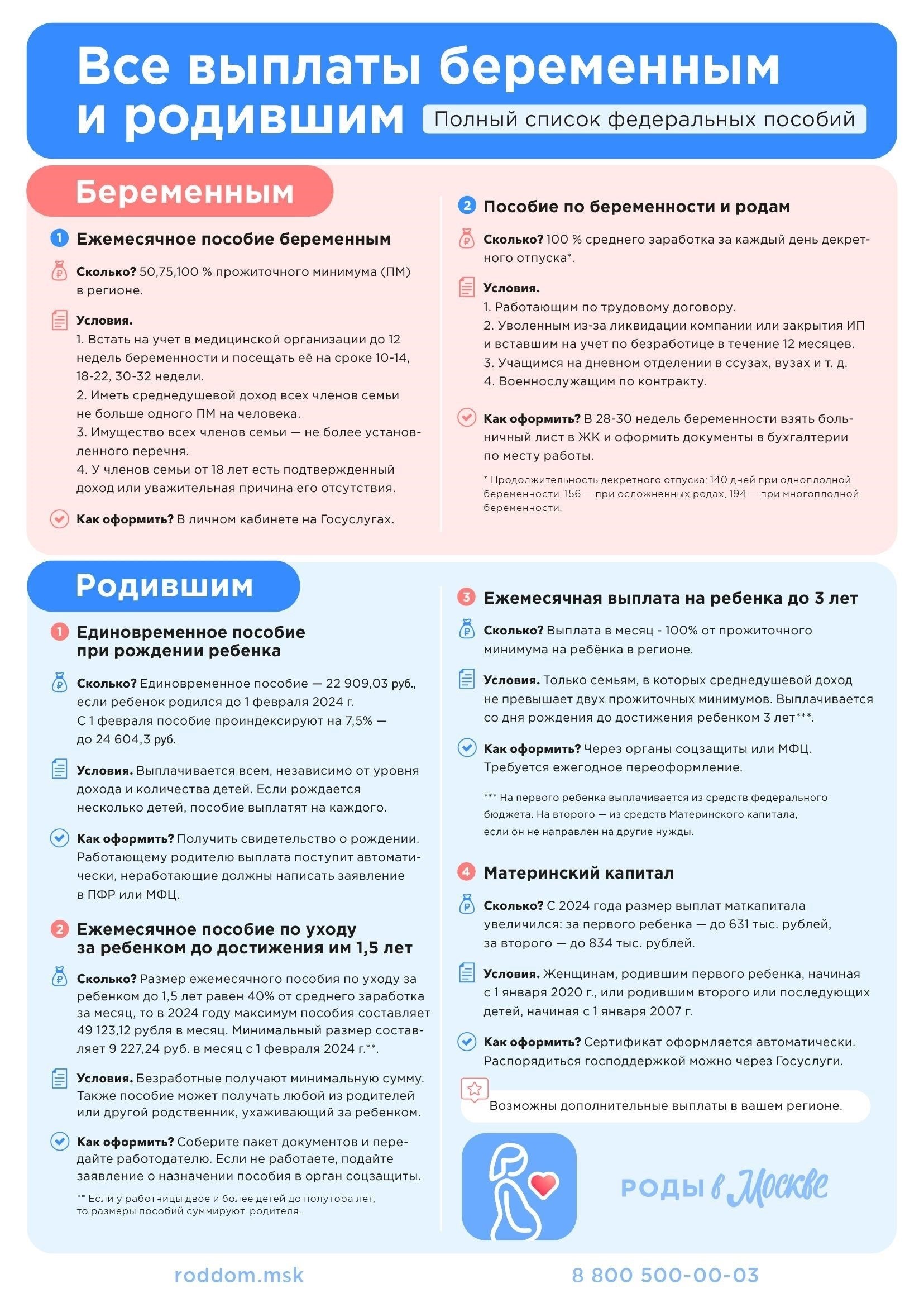 На что можно потратить пособие по беременности и родам?