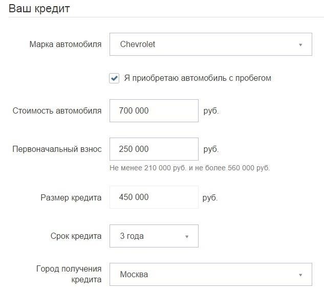Этапы оформления заявки на автокредит в банке ВТБ