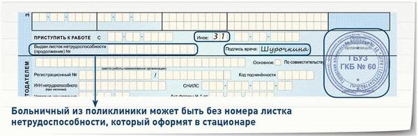 Как оформить работнику больничный