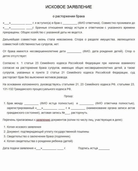 Исковое заявление о разводе, определении места жительства ребенка, алиментах: сроки, рассмотрение в суде и апелляция