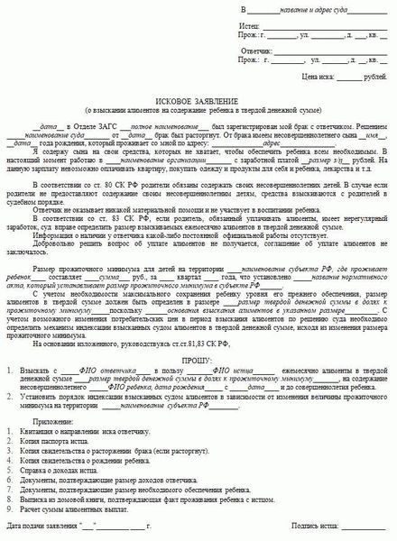 Какие документы нужны для искового заявления о взыскании алиментов?
