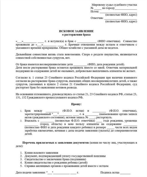 Госпошлина при оформлении развода в России