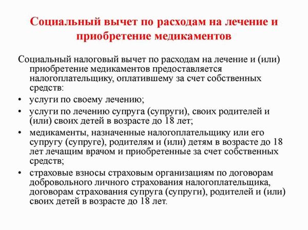 Требования к рецептурному бланку для вычета