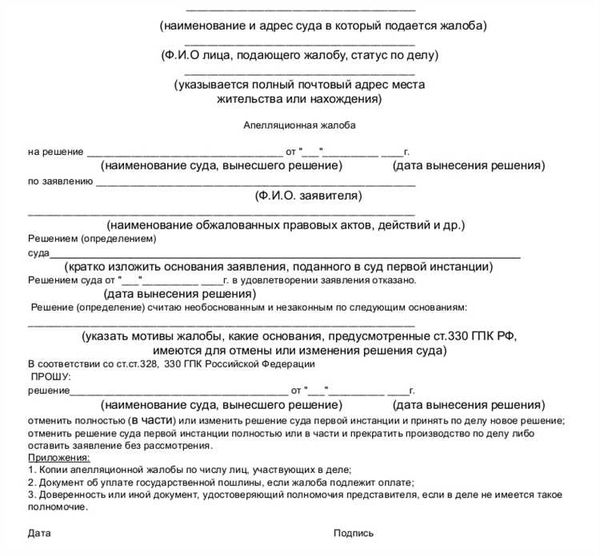 Определение и цель апелляционной жалобы