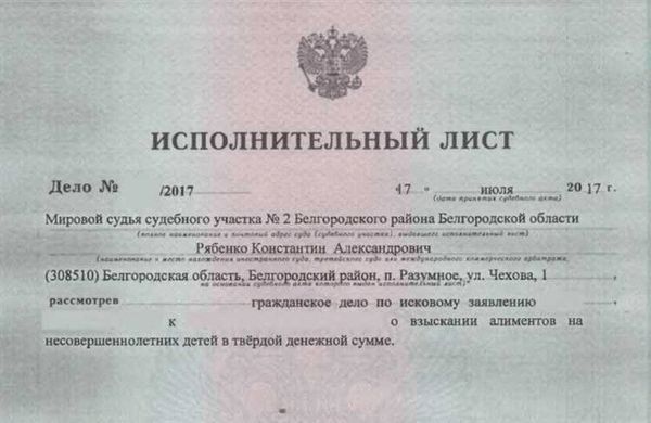 Как получить исполнительный лист в мировом суде?