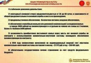 Послужной список и льготы для военнослужащих по контракту