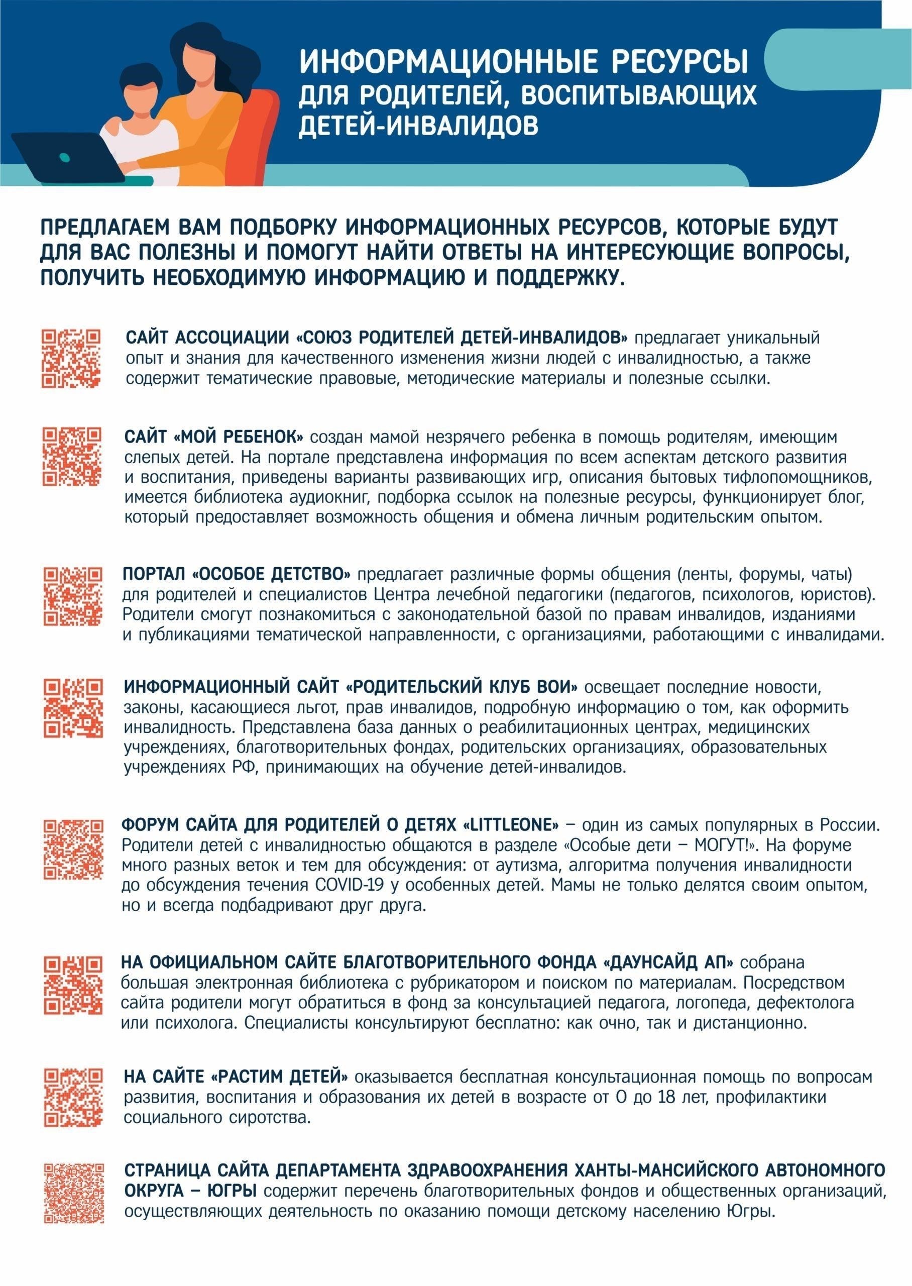 Необходимые документы для получения пособия родителями детей с ограниченными возможностями