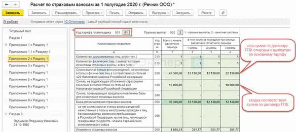 Новый отчет: Сведения о застрахованных лицах
