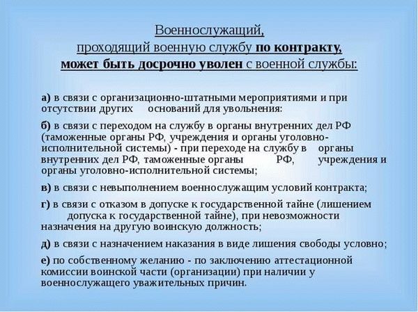 Порядок увольнения военного пенсионера