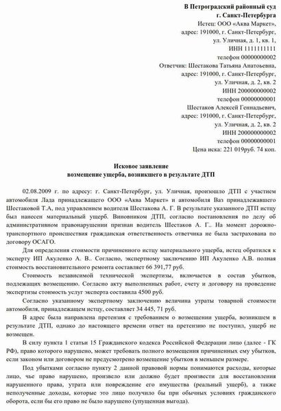 Правовые основания искового заявления
