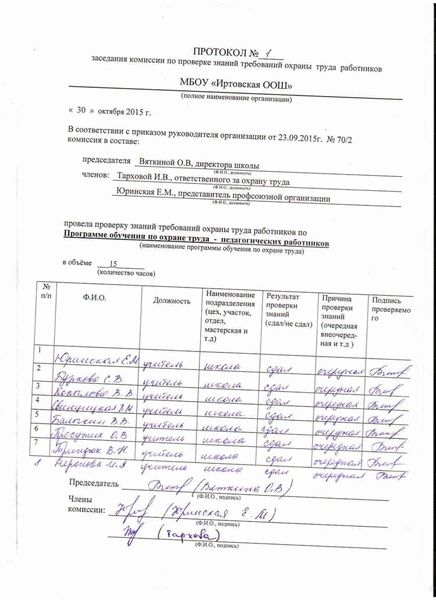 Проверка знаний требований