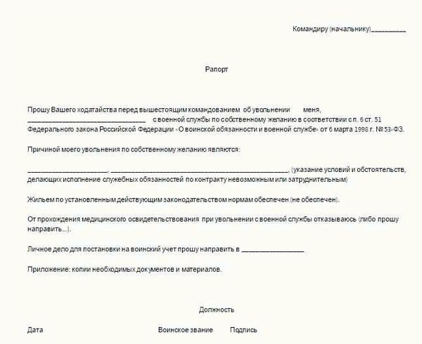 Инициируем увольнение из ВС РФ: как правильно написать рапорт военнослужащему?