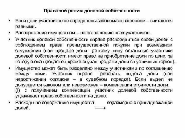 Какие последствия могут возникнуть при отсутствии выделения долей?
