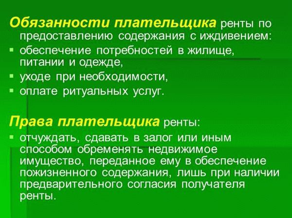 Определение объекта ренты