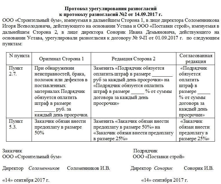 Правовая база для урегулирования разногласий