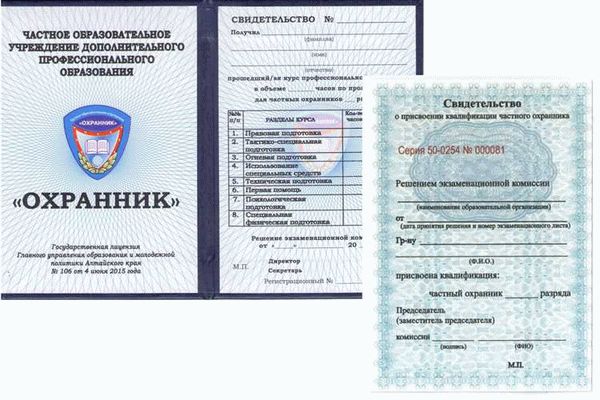 Документы, необходимые для продления лицензии охранника