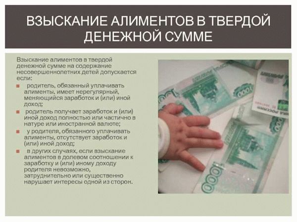 Взыскание алиментов на жену и детей в твердой сумме