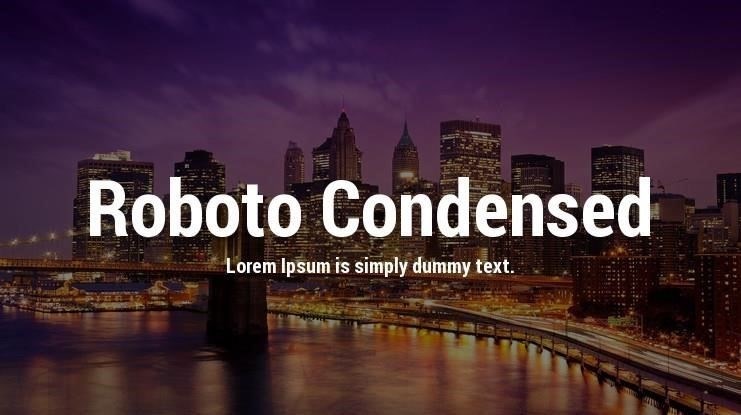 Roboto Condensed: Идеально подходит для компактных макетов