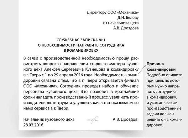 Нюансы оформления служебной записки на покупку товаров