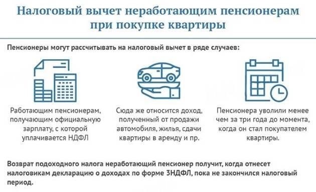 Суммы налоговых вычетов для неработающих пенсионеров, покупающих недвижимость