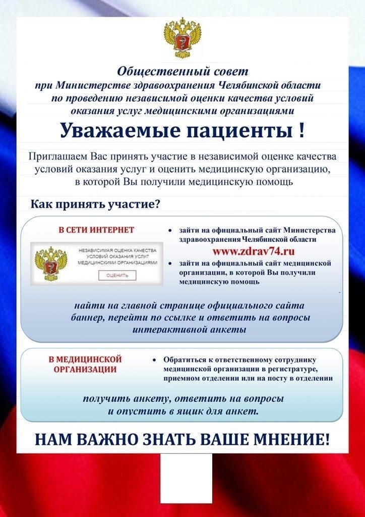 Уровень удовлетворенности пациентов в клиниках Челябинской области