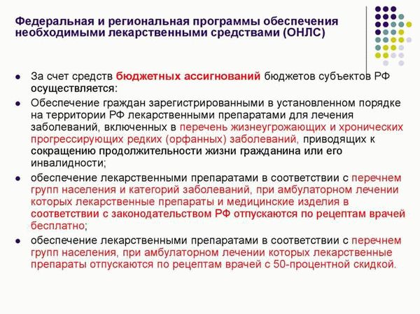 Федеральная и региональная льгота на лекарства