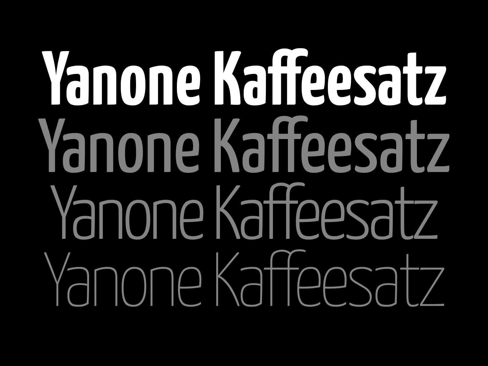 Yanone Kaffeesatz: стильный геометрический шрифт